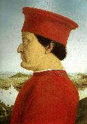 Piero della Francesca portrait of federico da montefeltro oil on canvas